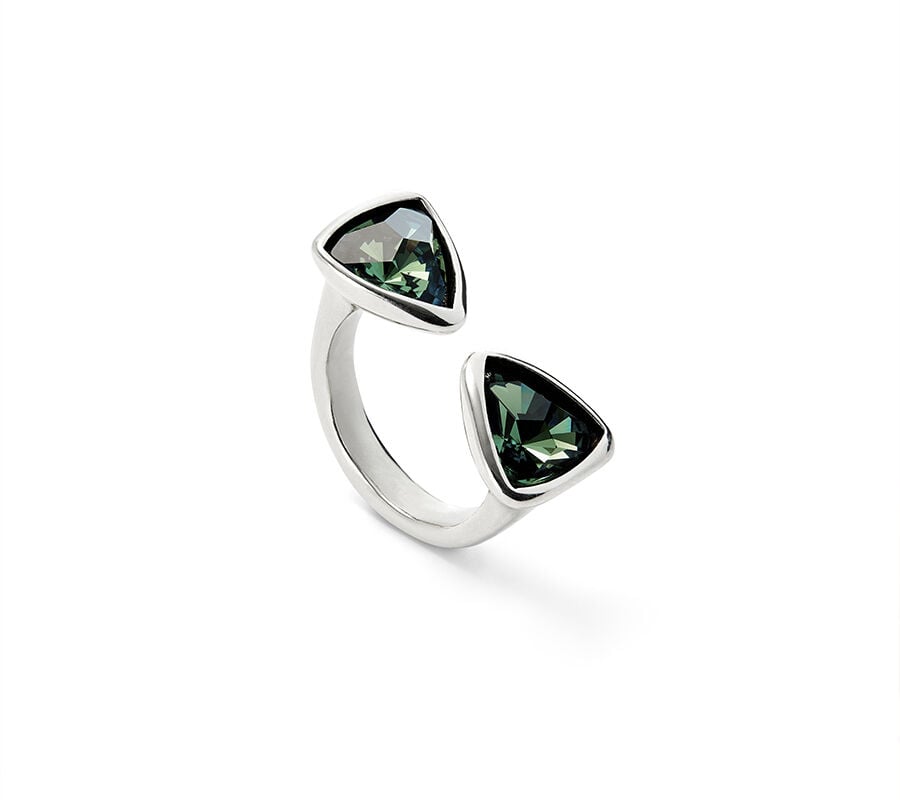 Triangular ring with two crystals